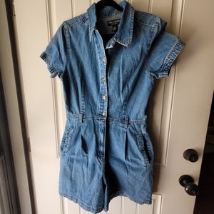 Vintage Jean romper with belt loops